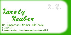 karoly neuber business card